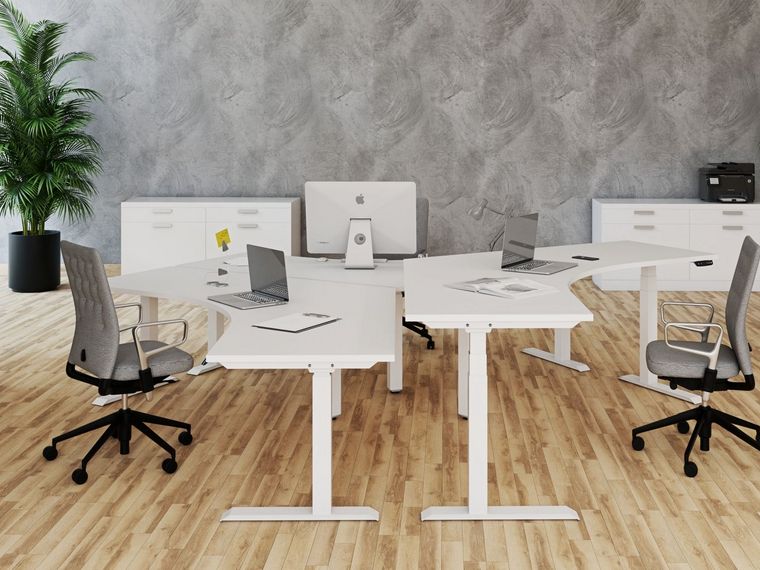 E Vision Corner Height Adjustable Sit to Stand Desk